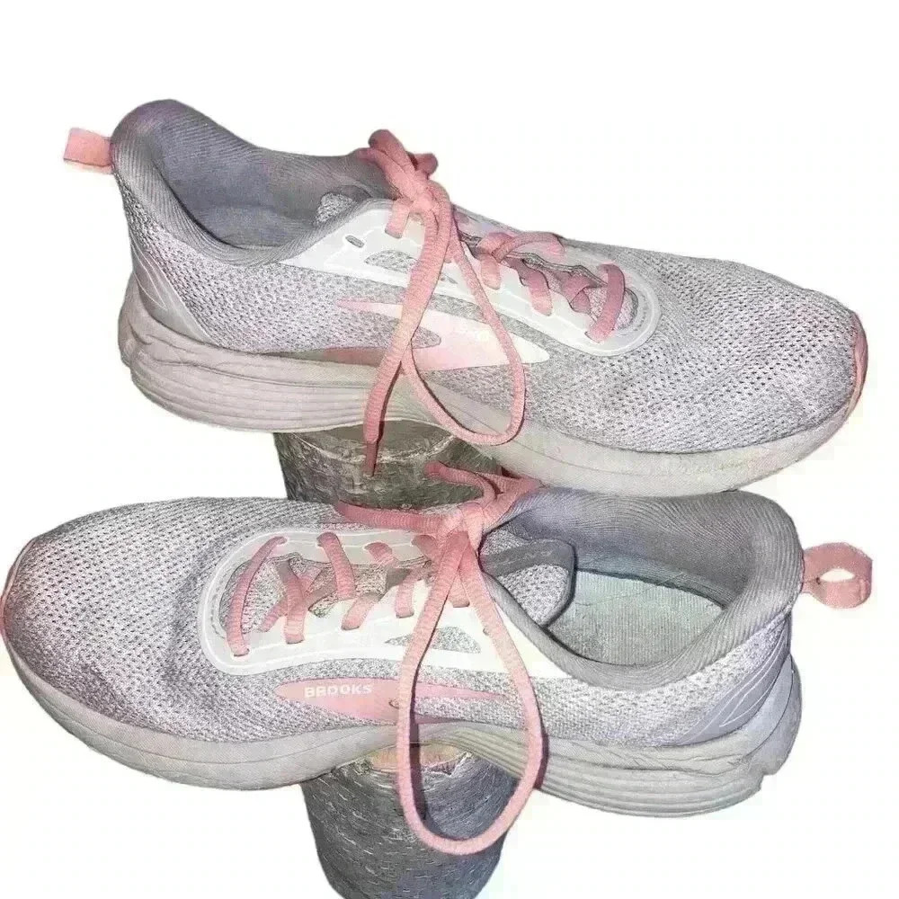 Brooks Anthem 3 Running Sneaker Women's Size 8.5 Gray Pink Peach Coral